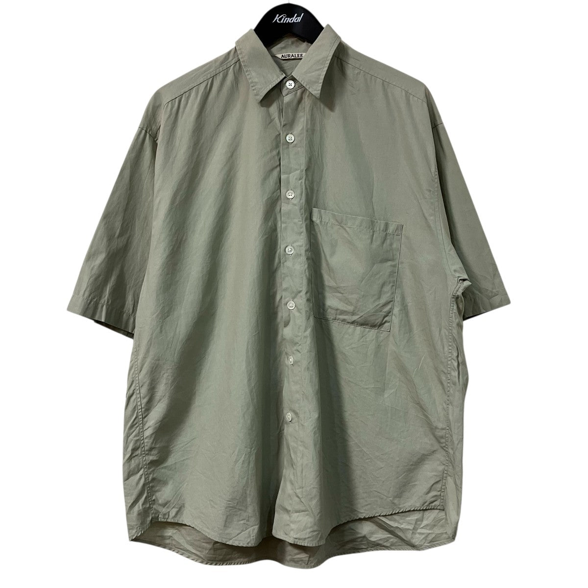 AURALEE 20SSWASHED FINX TWILL HALF SLEEVED BIG SHIRTS半袖シャツA20SS02TN 古着・中古-1枚目のアイテム画像