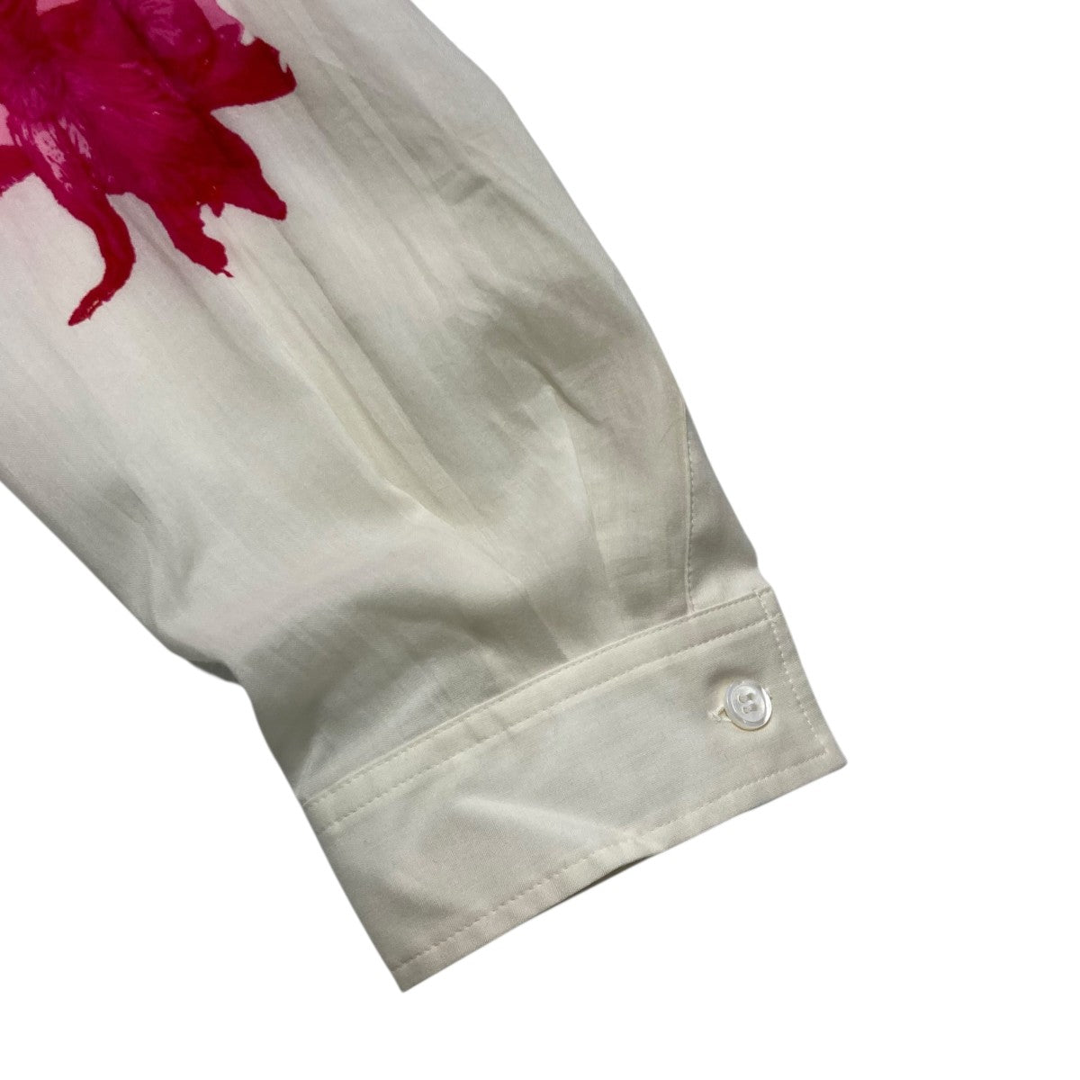 24AWCELLULOSE PINK FLOWER DESIGNED BLOUSEフラワープリントロングシャツH0 B76 219