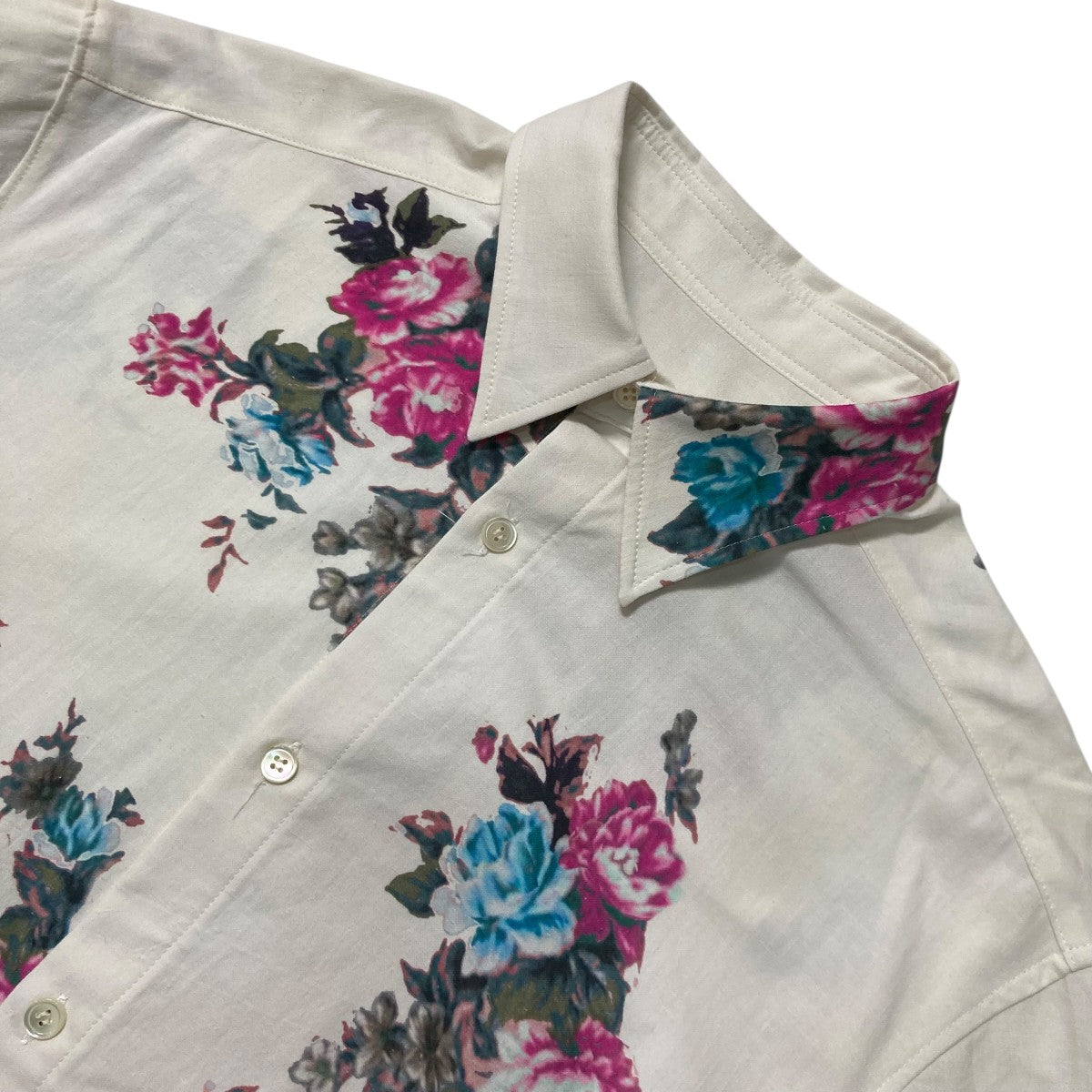 Yohji Yamamoto pour homme 24AWKHADI FLOWER PT BLOUSEフラワープリントシャツHO B78 516 古着・中古-3枚目のアイテム画像