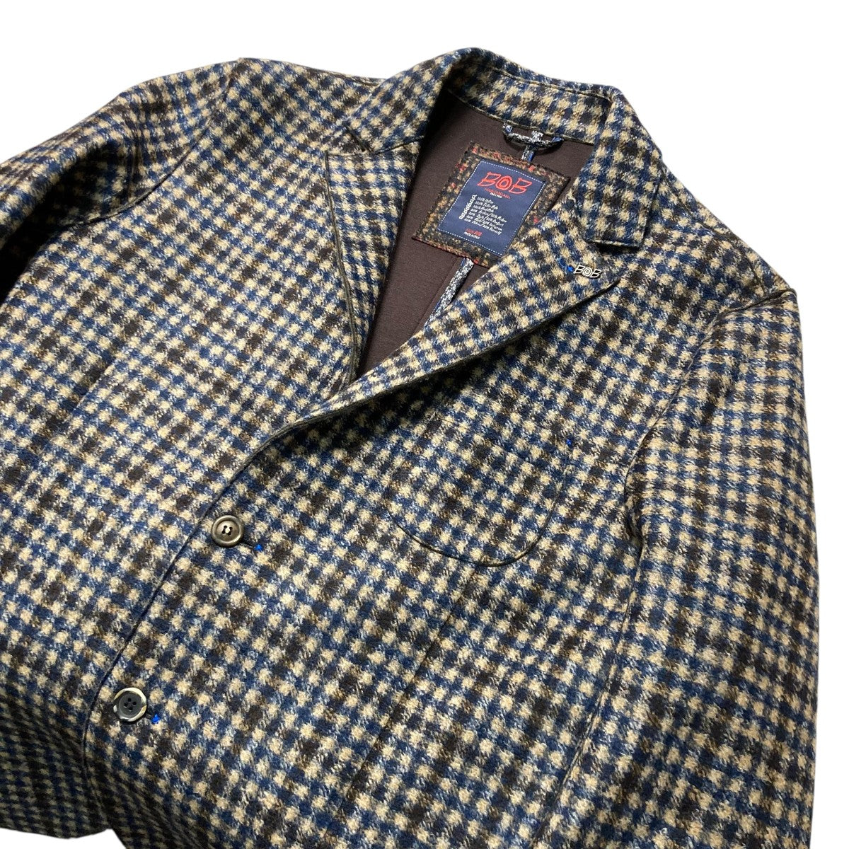 BOB for Melangetop ボンディング加工チェック柄テーラードジャケット072701122 0034 古着・中古-3枚目のアイテム画像