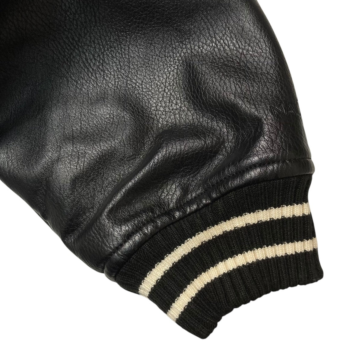 NAUTICA(ノーティカ) アーチロゴオールフェイクレザースタジャン