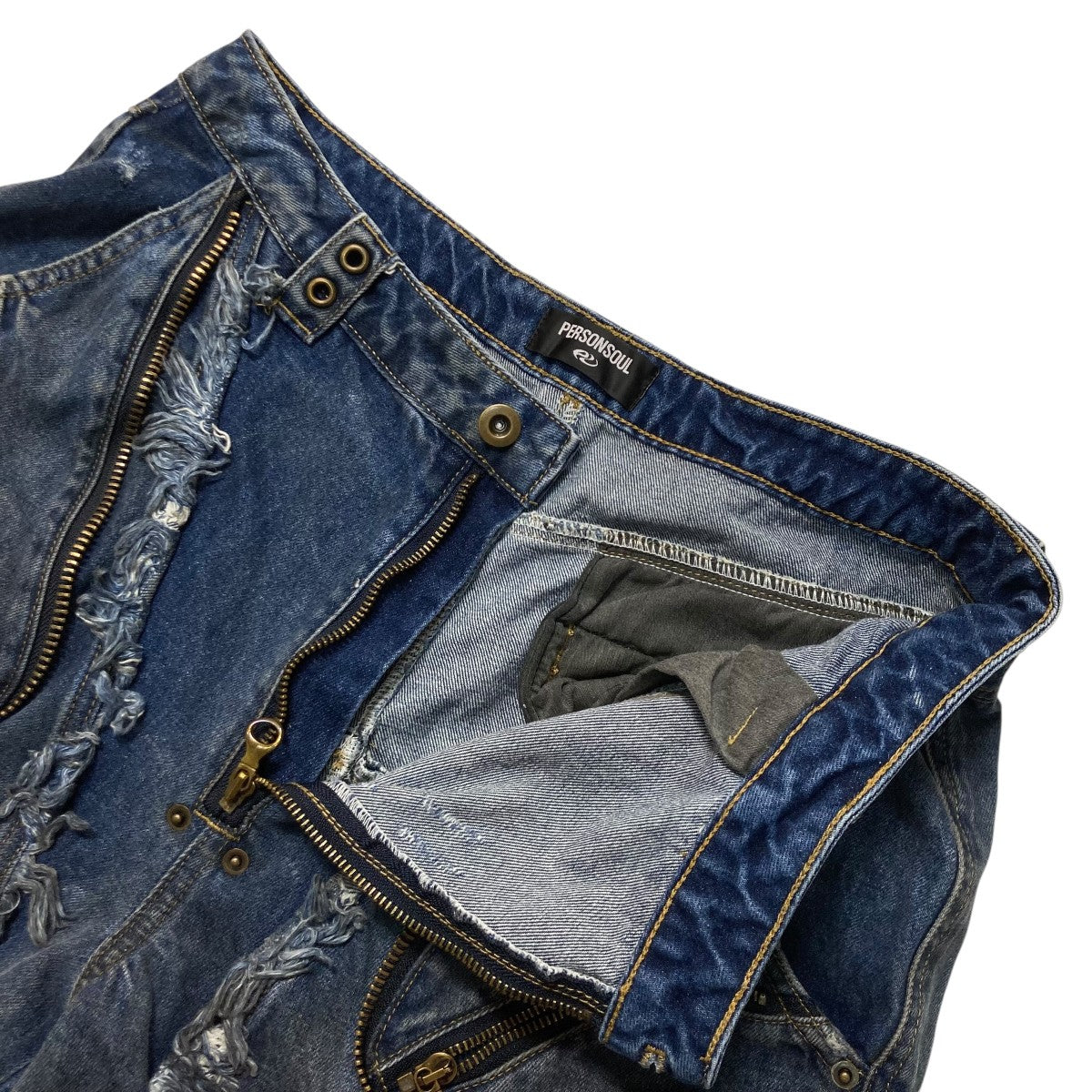 PERSONSOUL(パーソンソウル) alien dirty denim jeansワイドデニム