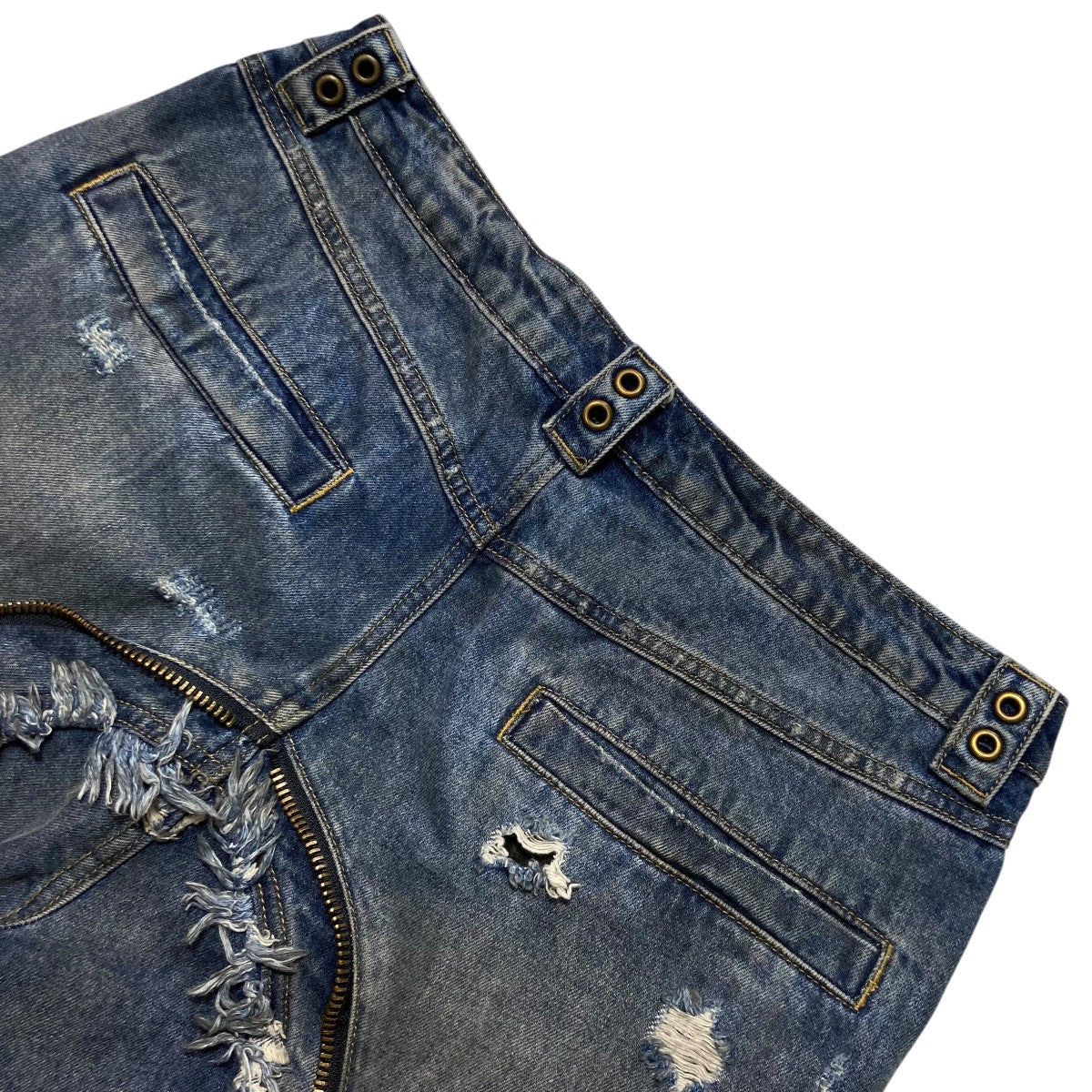 alien dirty denim jeansワイドデニムパンツ