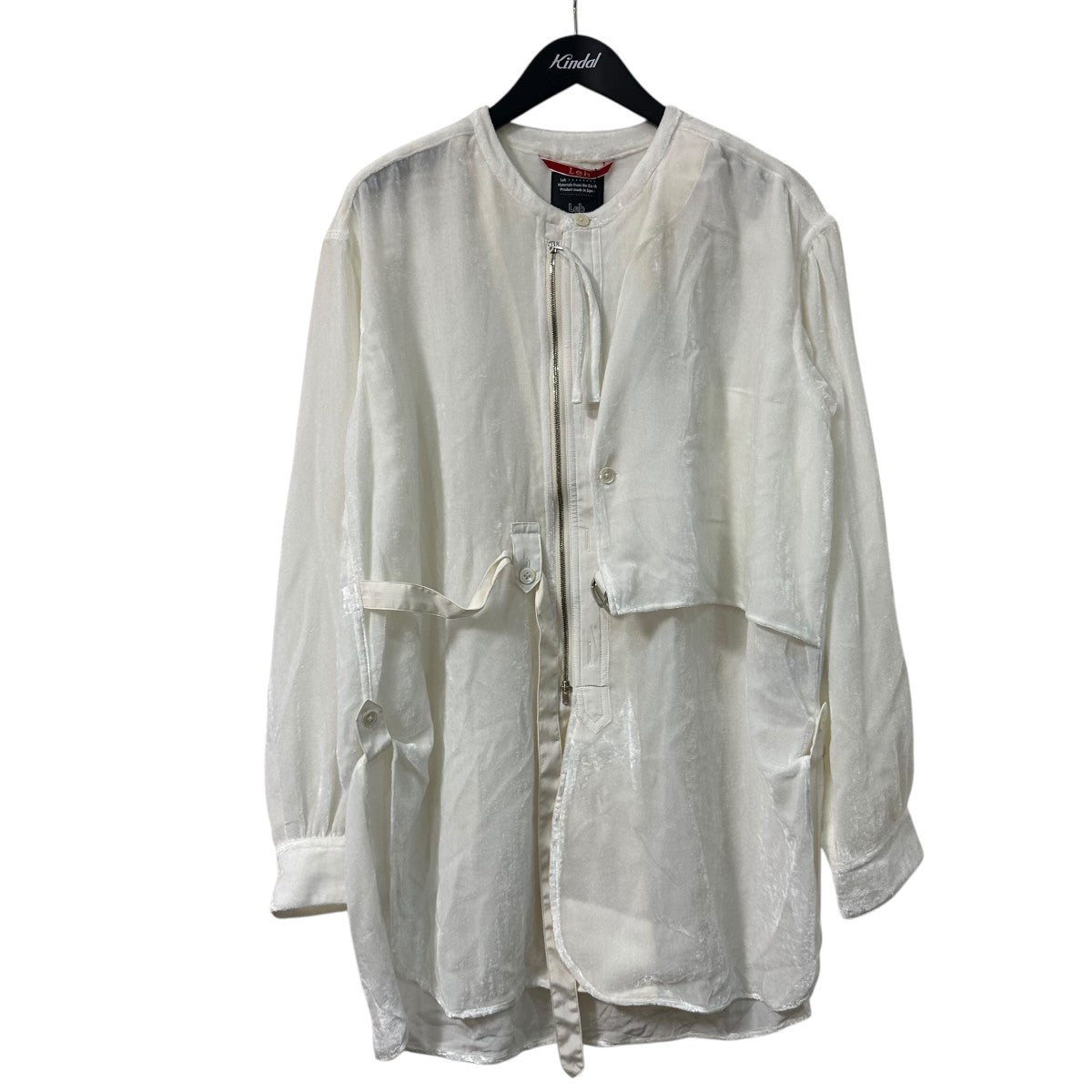24AWZip Stand Collar SHジップアップベロアシャツジャケットLEH 1014