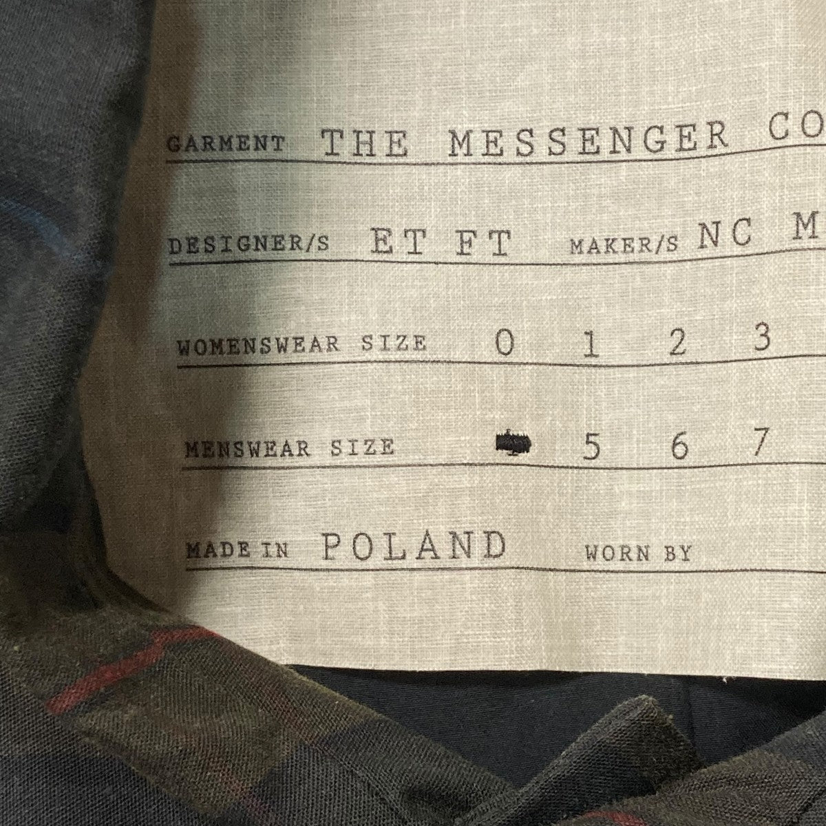 toogood THE MESSENGER COATコットンチェックロングコート 古着・中古-8枚目のアイテム画像