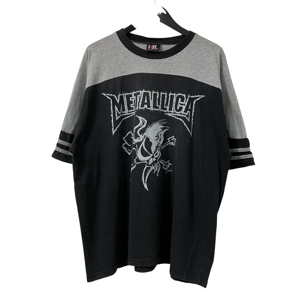 USED METALLICA GIANT 00s フットボールTシャツラグランＴシャツ 古着・中古-1枚目のアイテム画像