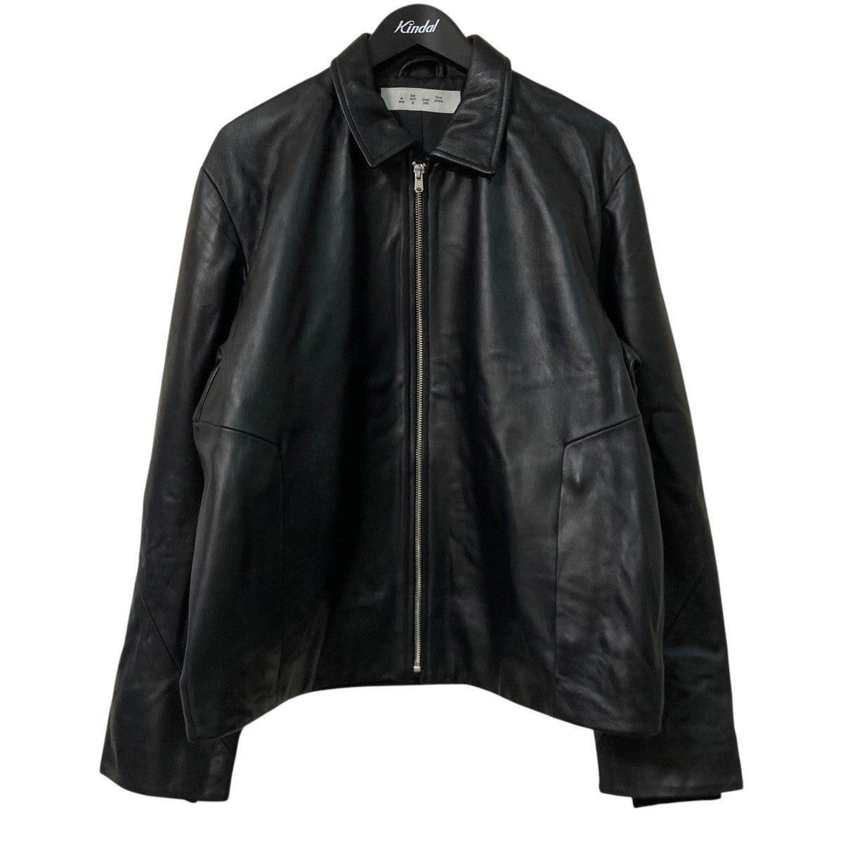 25AWTECH LEATHER ZIP JACKET BLACKラムレザージャケットBAL 2172