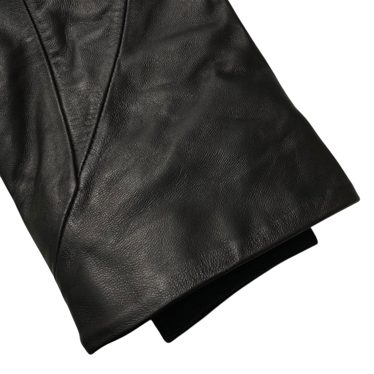 25AWTECH LEATHER ZIP JACKET BLACKラムレザージャケットBAL 2172