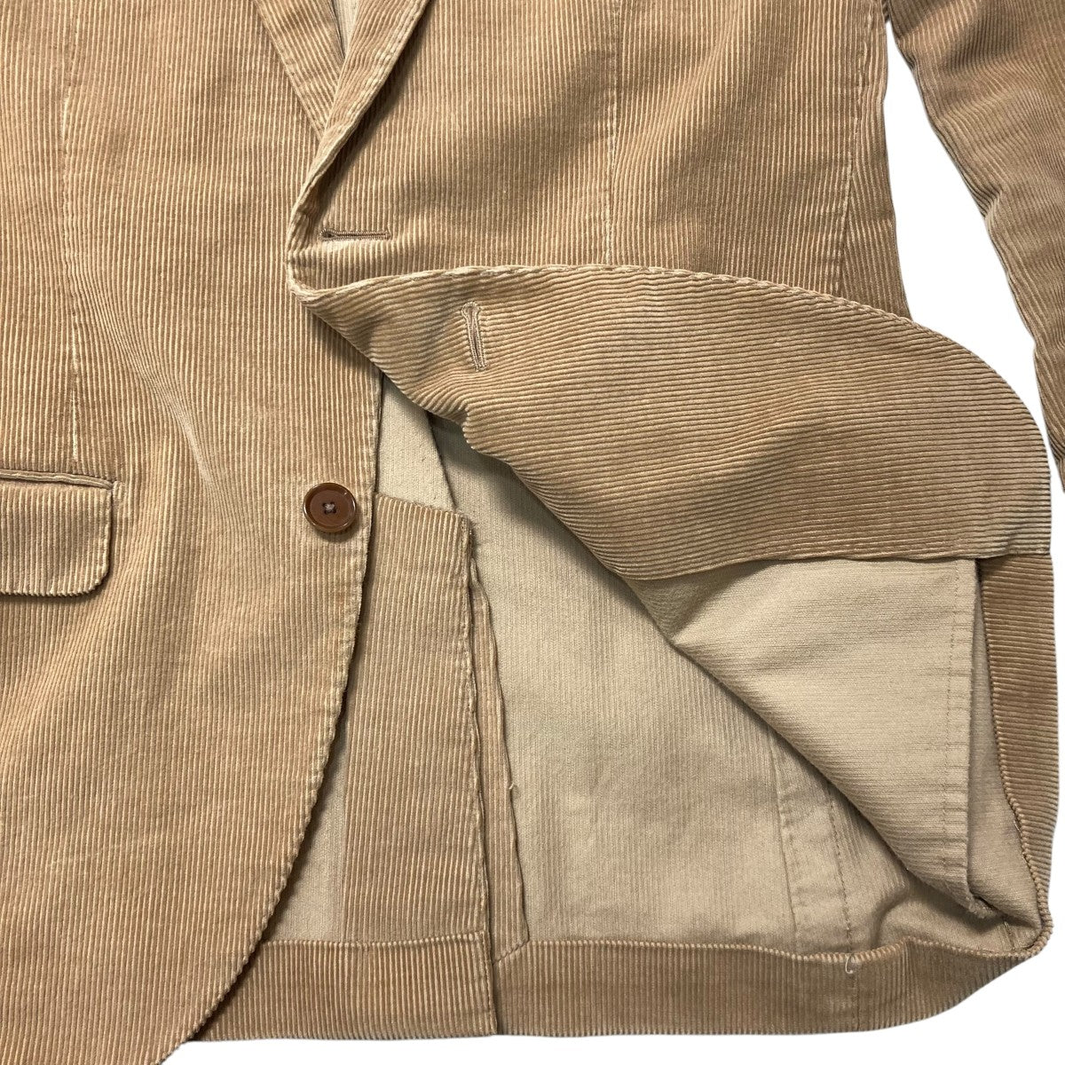 トゥモローランド　ピルグリム　ノーカラージャケット　キャメル　46 セール】 カシミヤジャージー シングルブレステッド2Bジャケット LORO