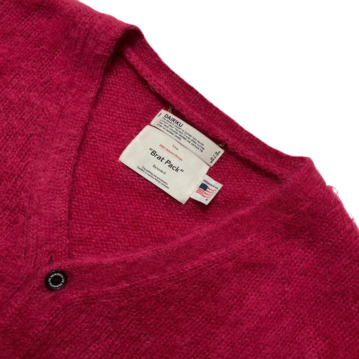 DAIRIKU(ダイリク) 21AWMolly Mohair Knit Cardiganモヘヤ混Vネック