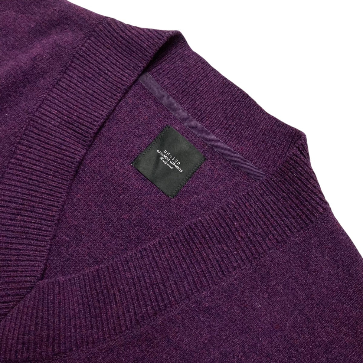 UNUSED 7G V-neck knitウールVネックニットUS1497 古着・中古-3枚目のアイテム画像