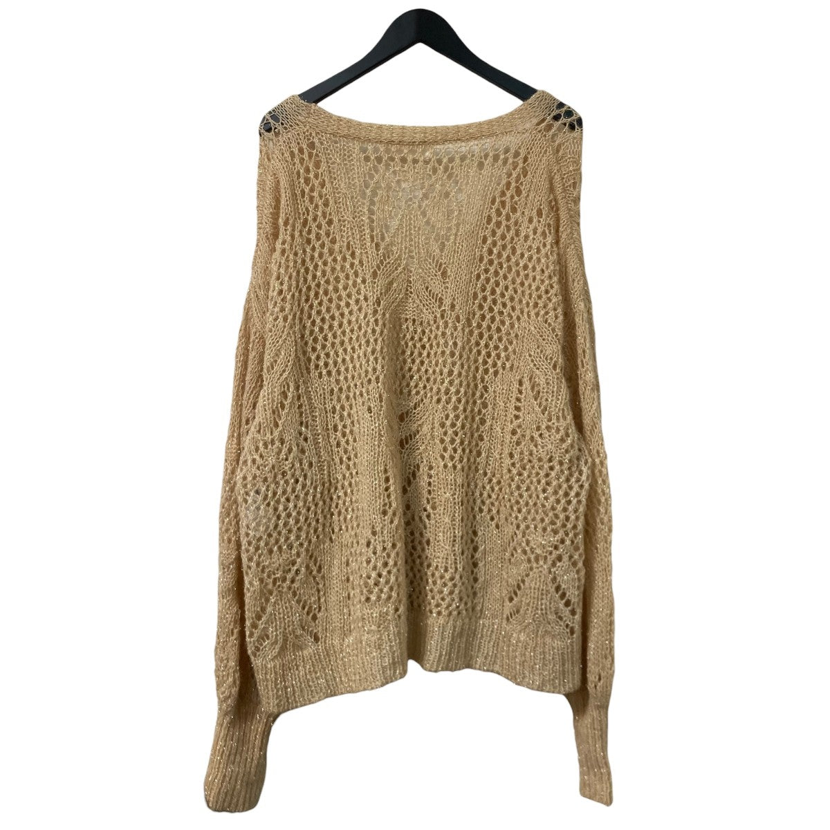 mame kurogouchi(マメクロゴウチ) Botanical Pattern Knitted Lame