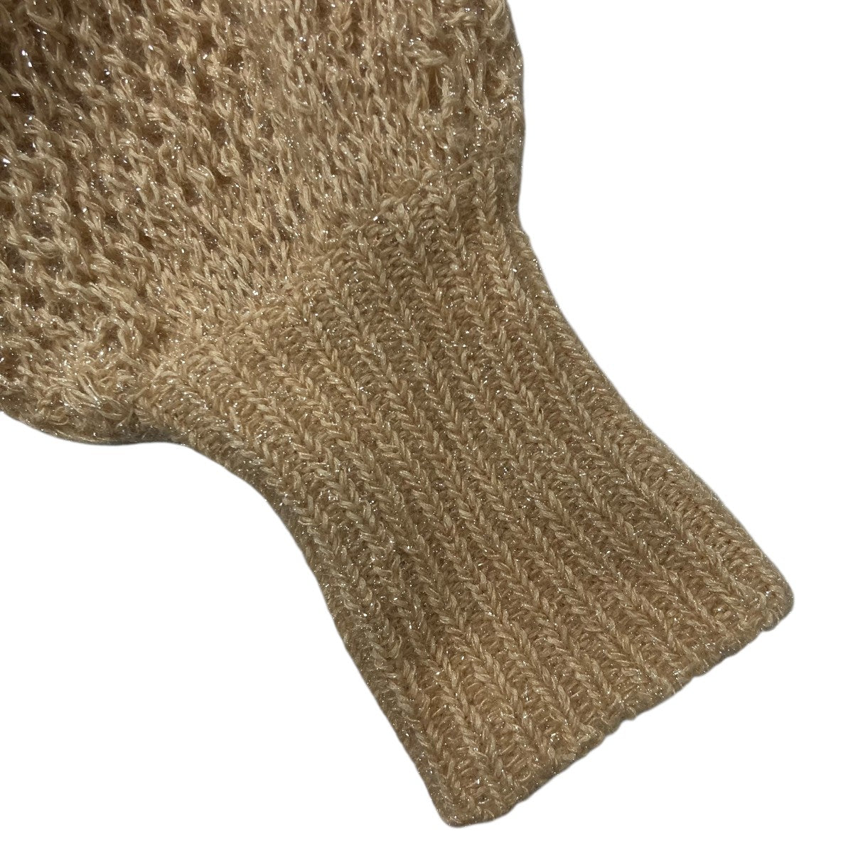 mame kurogouchi(マメクロゴウチ) Botanical Pattern Knitted Lame