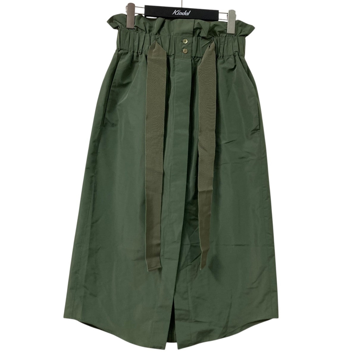 Patou リサイクルファイユ ドローストリング グログランスカートフロントスリットロングスカートSK0340011753L 古着・中古-1枚目のアイテム画像
