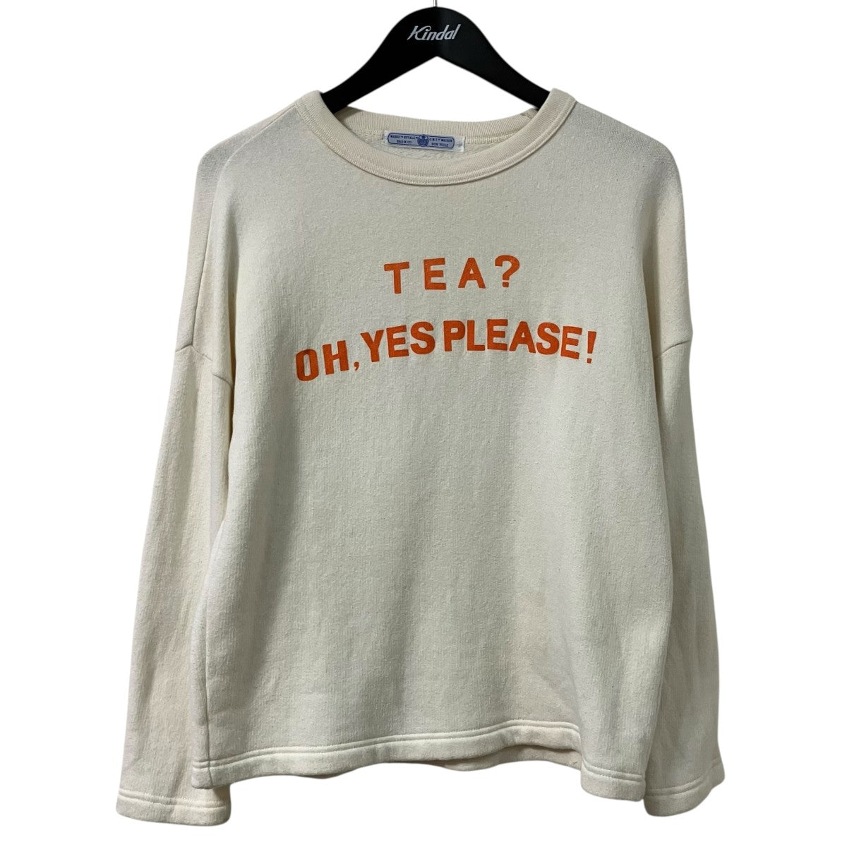 R＆D．M．Co-OLDMAN’S TAILOR TEA PLEASEクルーネックスウェット 古着・中古-1枚目のアイテム画像