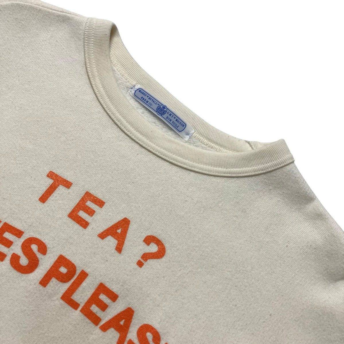 R＆D．M．Co-OLDMAN’S TAILOR TEA PLEASEクルーネックスウェット 古着・中古-3枚目のアイテム画像