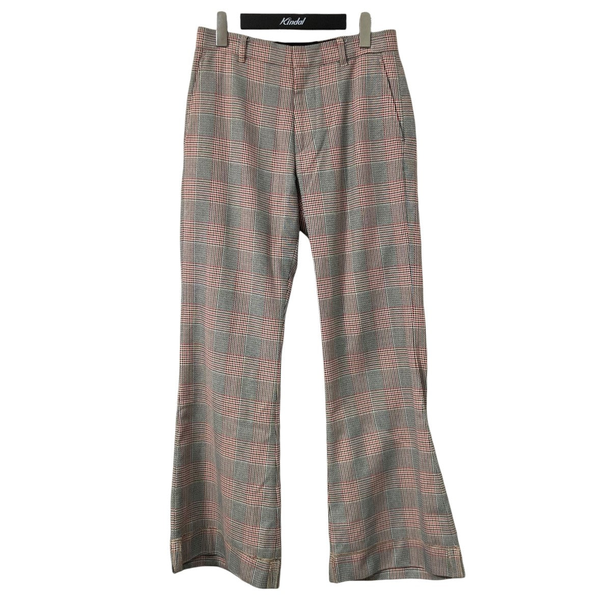 MASU 23AWGLEN PLAID FLARE TROUSERSワイドパンツMFFW PT1623 古着・中古-1枚目のアイテム画像