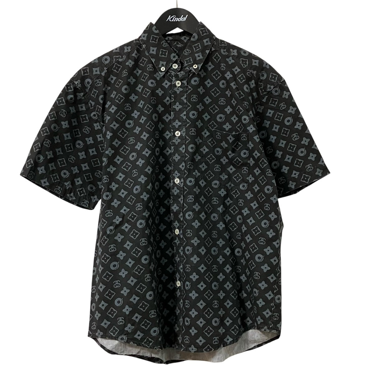stussy 90s 紺タグ半袖シャツ 古着・中古-1枚目のアイテム画像