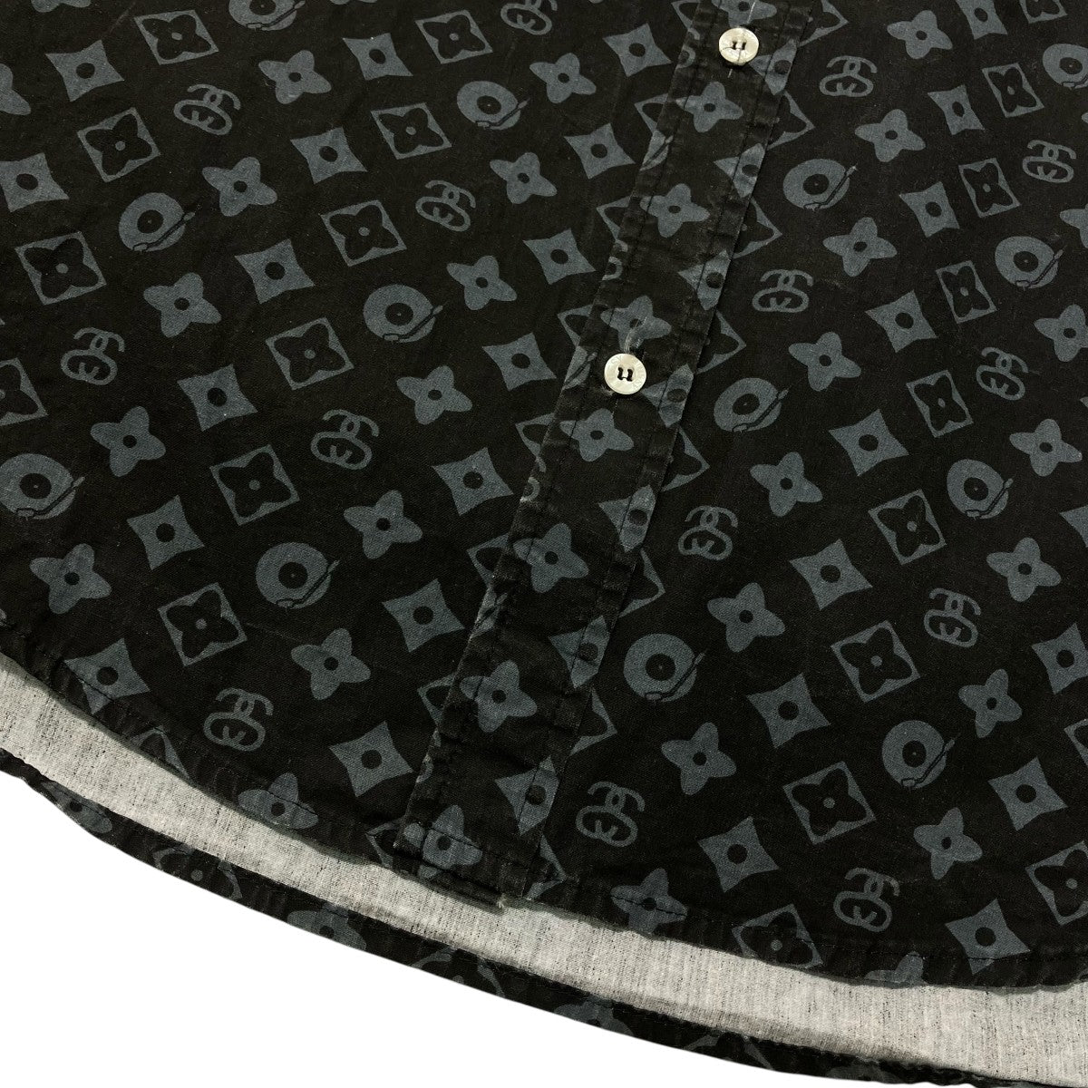 stussy 90s 紺タグ半袖シャツ 古着・中古-5枚目のアイテム画像
