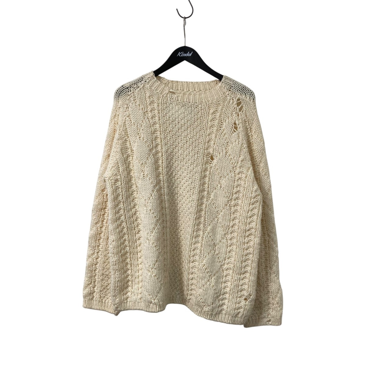 Maison Margiela 21AWdestroyed wool sweater厚手ケーブル編みニットS50GP0252 S17833 古着・中古-1枚目のアイテム画像