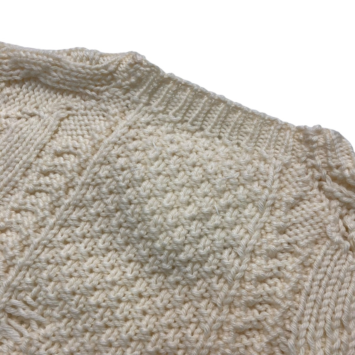 Maison Margiela 21AWdestroyed wool sweater厚手ケーブル編みニットS50GP0252 S17833 古着・中古-4枚目のアイテム画像