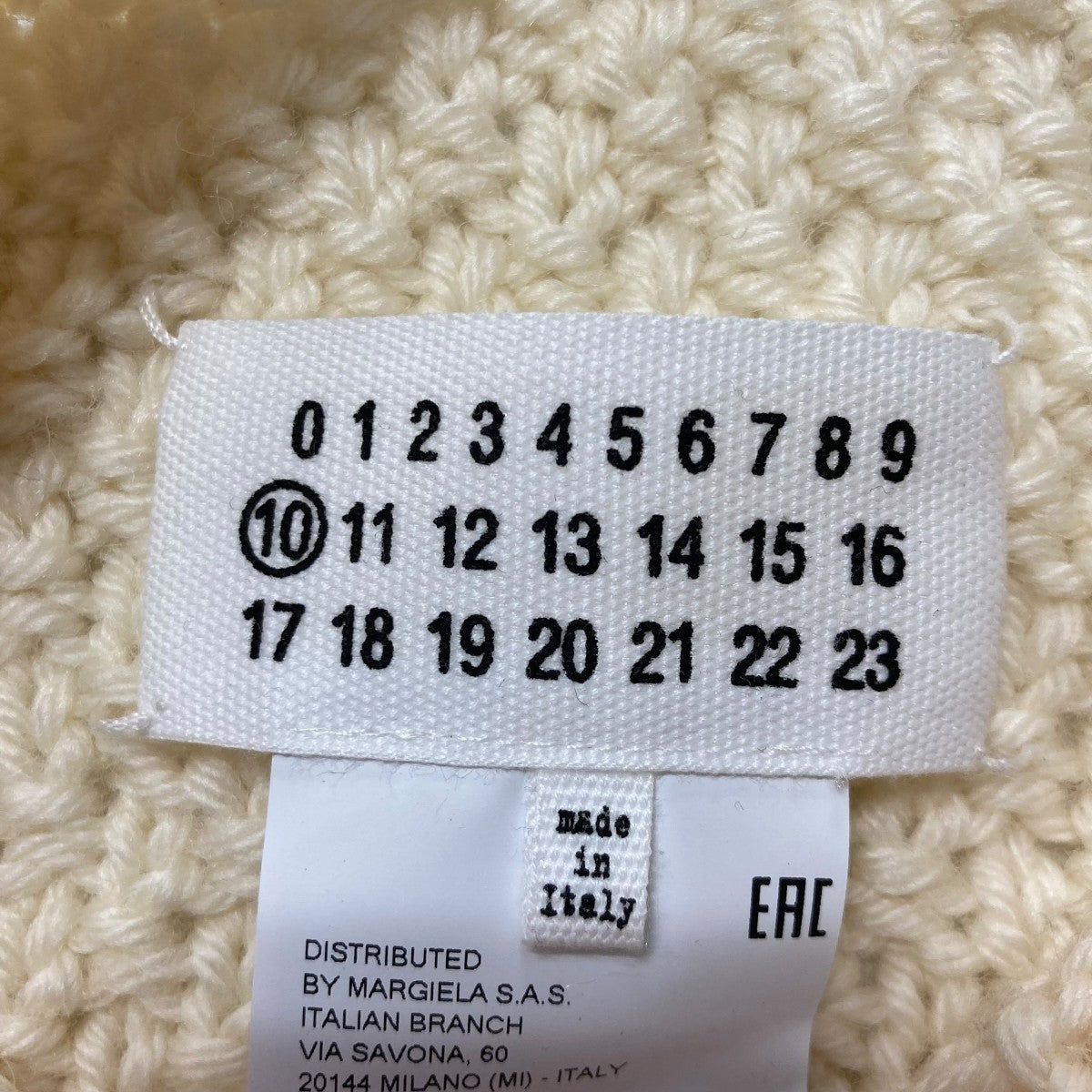 Maison Margiela 21AWdestroyed wool sweater厚手ケーブル編みニットS50GP0252 S17833 古着・中古-7枚目のアイテム画像