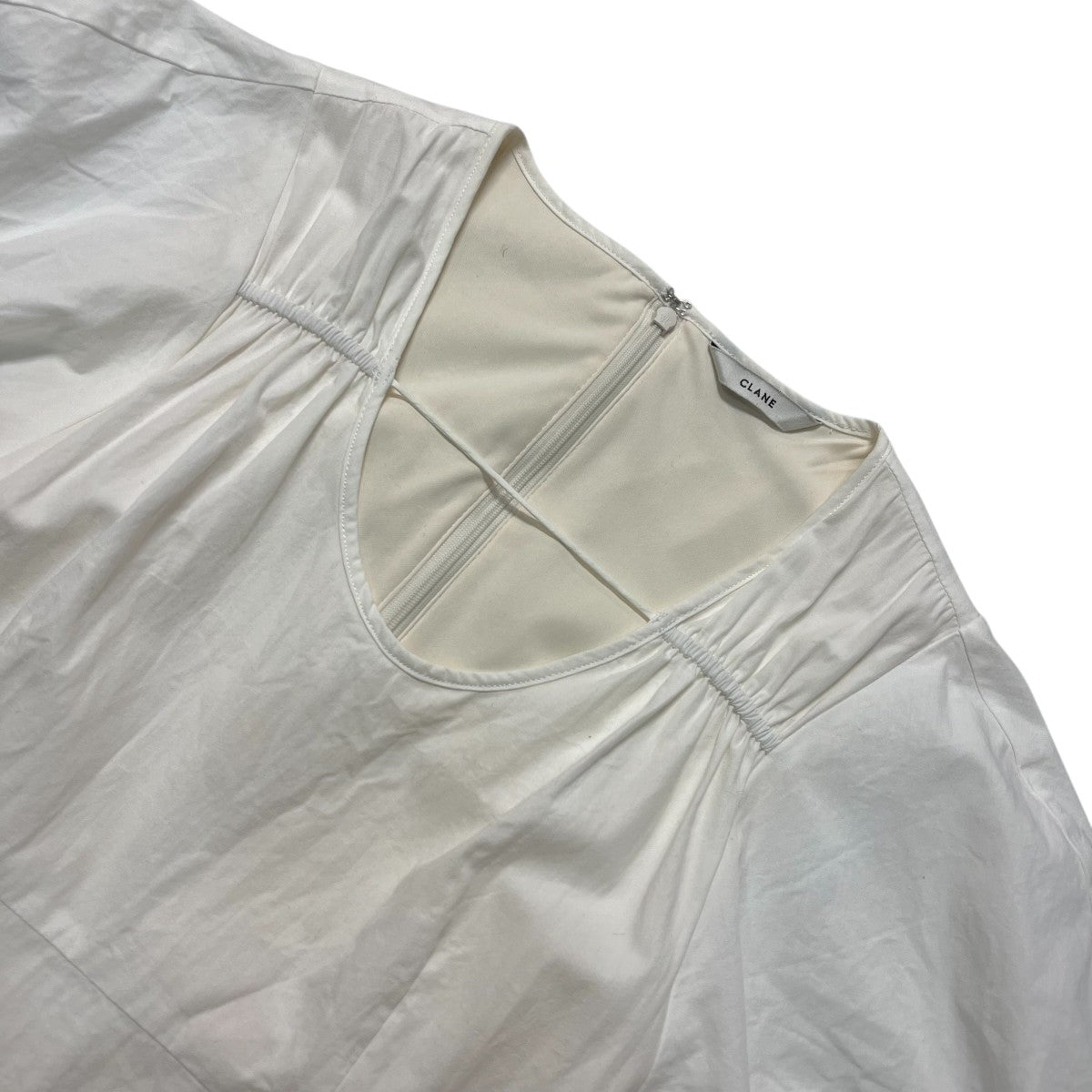 CLANE STRAIGHT LINE VOLUME PUFF ONE PIECE半袖ワンピース14112 5242 古着・中古-3枚目のアイテム画像