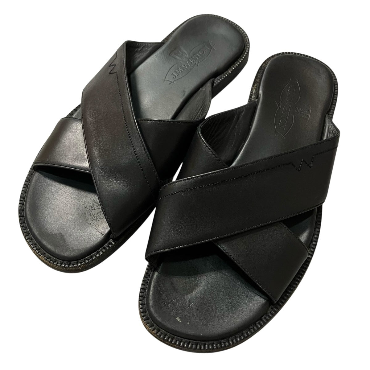 J．M．WESTON Double V sandalクロスレザーサンダル 古着・中古-1枚目のアイテム画像