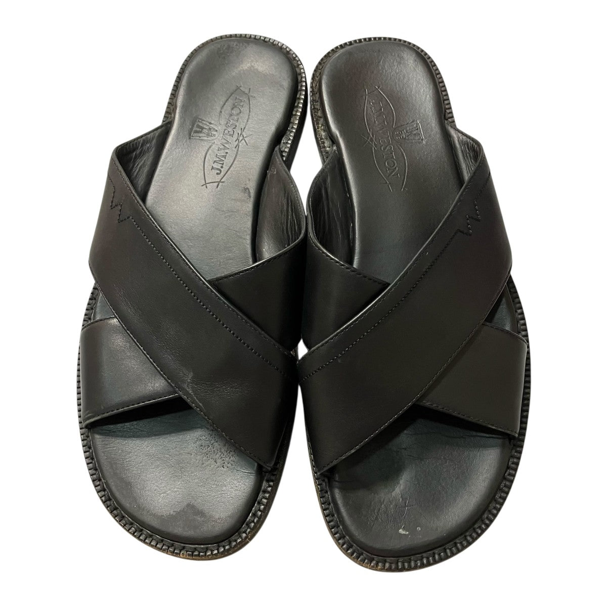 J．M．WESTON Double V sandalクロスレザーサンダル 古着・中古-3枚目のアイテム画像