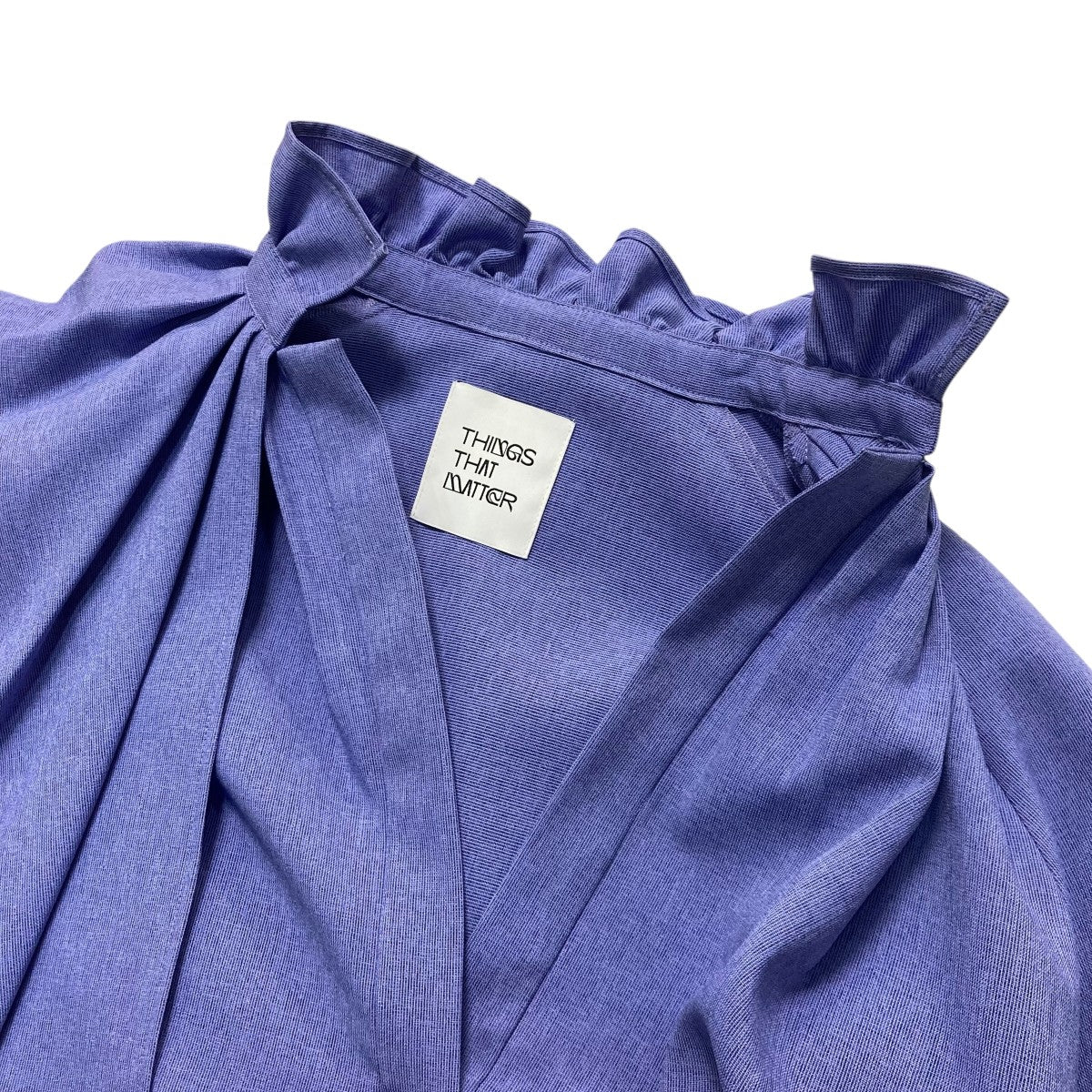 THINGS THAT MATTER MELANGE ASYMMETRY FLARE MAXI DRESS長袖ワンピース0582TM0192P 古着・中古-3枚目のアイテム画像