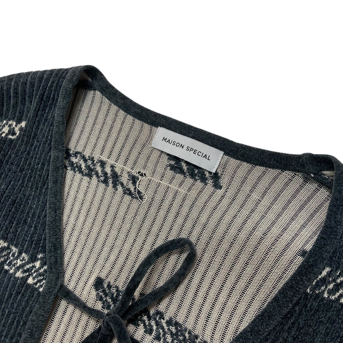 Logo Jacquard Velor Rib Cardiganコーデュロイカーディガン21242365206