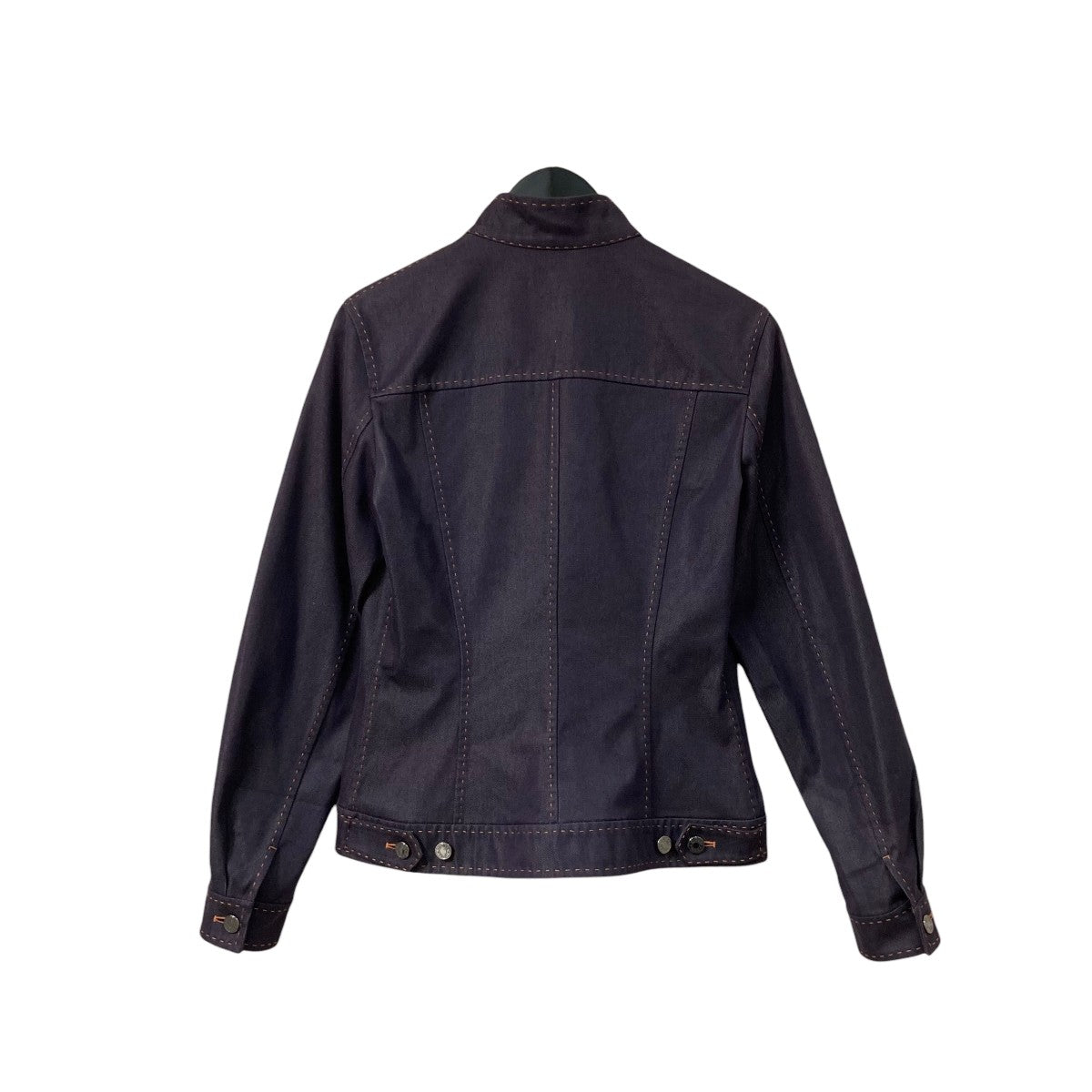 HERMES シルク混ステッチデニムジャケット 古着・中古-2枚目のアイテム画像