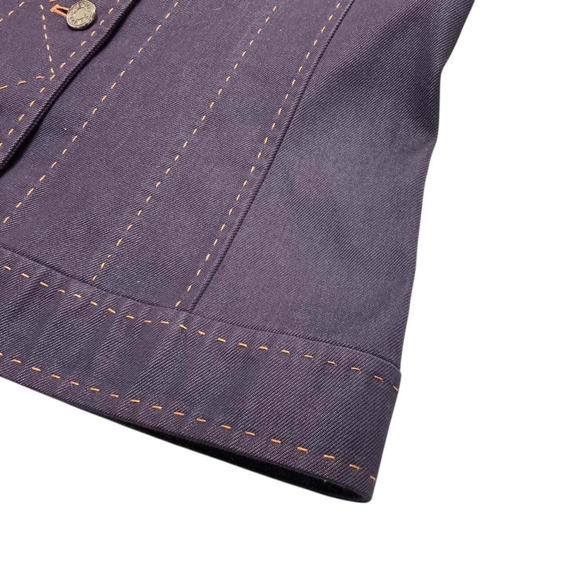HERMES シルク混ステッチデニムジャケット 古着・中古-5枚目のアイテム画像