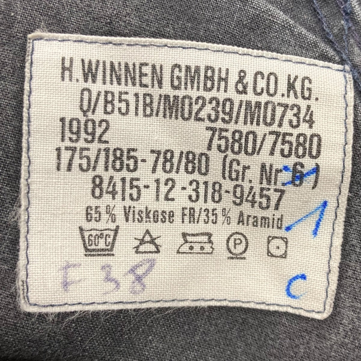 USED 90sドイツ軍アラミド混カーゴスラックスパンツ 古着・中古-6枚目のアイテム画像