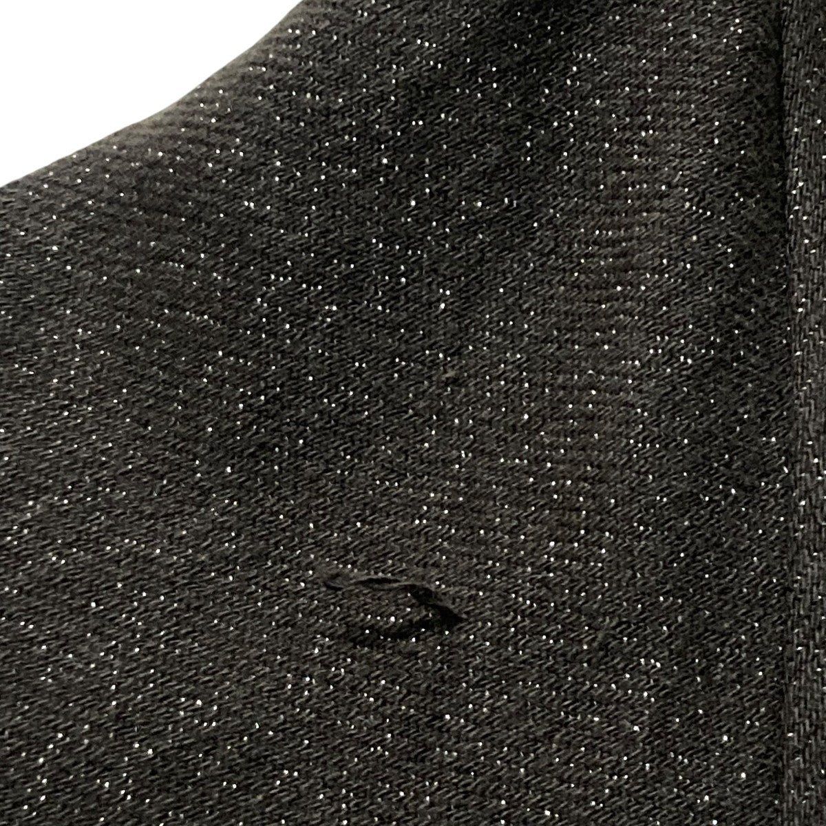 24AWGLITTER NEL DAMAGE SHIRTS DARK BROWN LAMEグリッターシャツジャケットMID24AW SH10