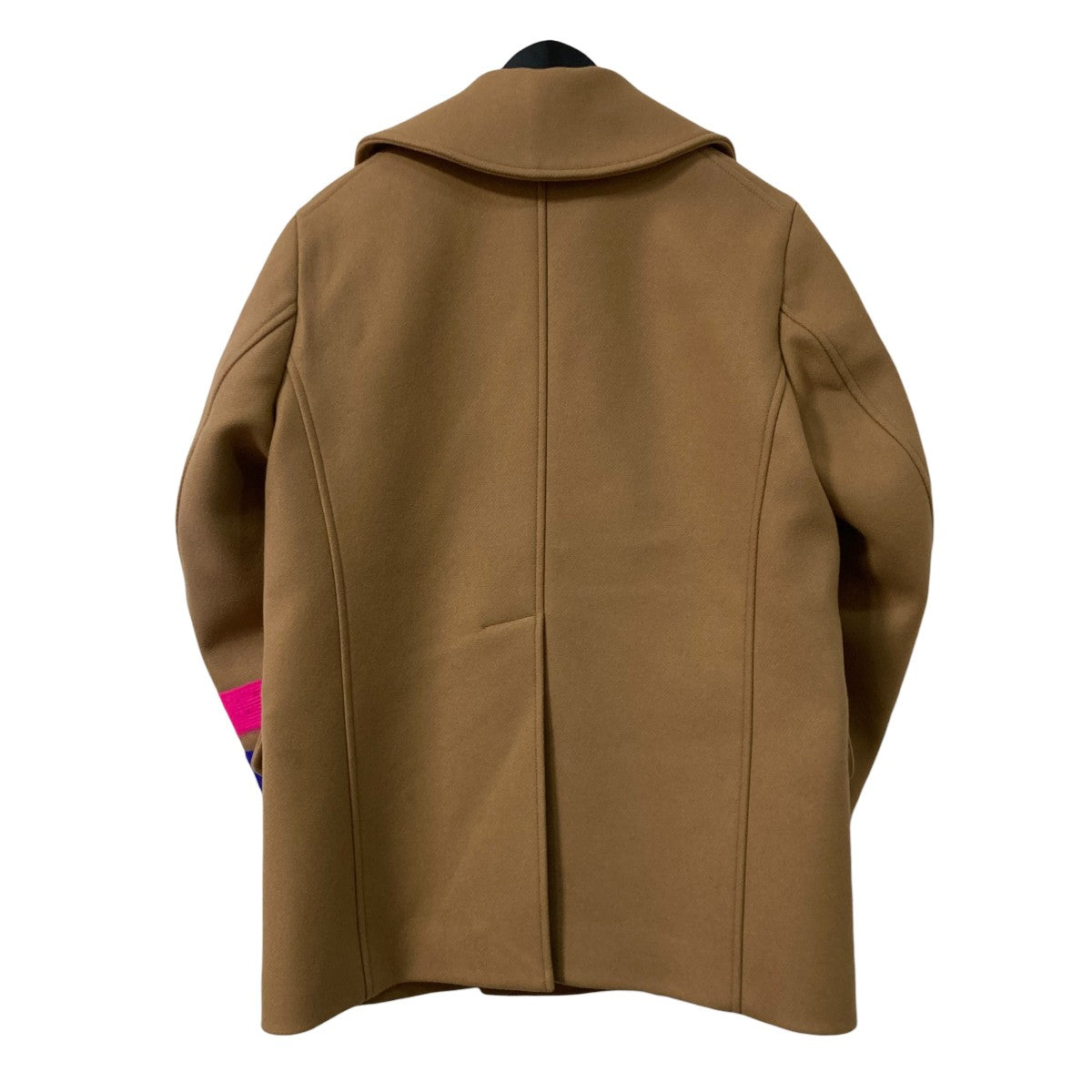 22AWDouble Breasted Peacoat袖装飾PコートS74AA0264 S53003