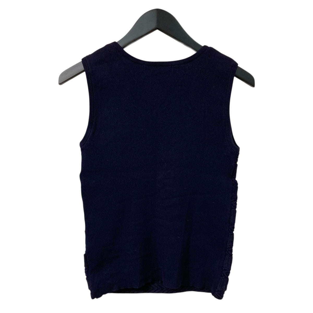 LE CIEL BLEU Knit Top w Lace-Up Frontノースリーブニット27A61305 古着・中古-2枚目のアイテム画像