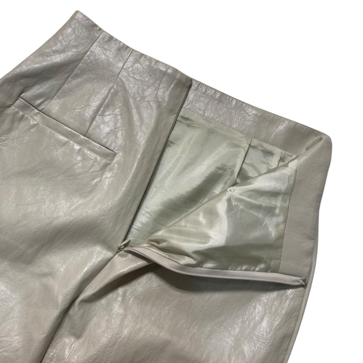 LE CIEL BLEU Vintage Leather Skirtフェイクレザースカート26A67611 古着・中古-4枚目のアイテム画像