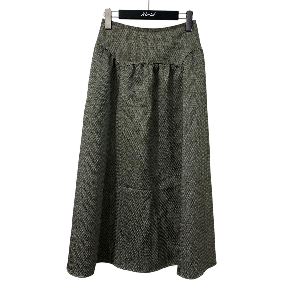 LE CIEL BLEU Jacquard Gathered Skirtキルティングフレアスカート25A67616 古着・中古-1枚目のアイテム画像