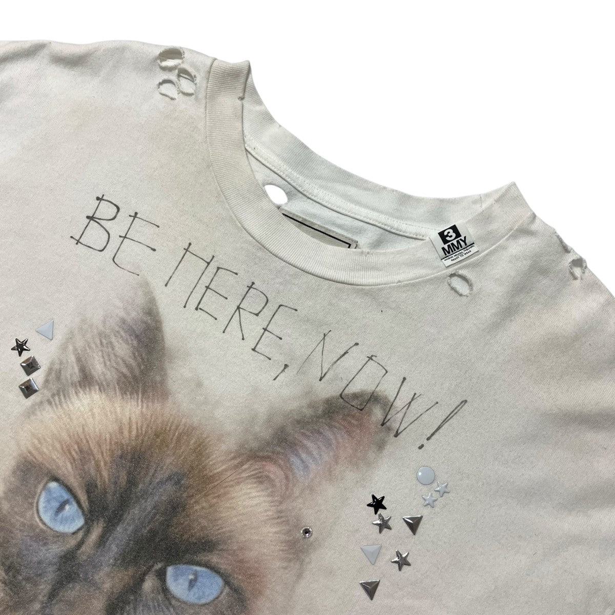 Maison MIHARA YASUHIRO 25AWEMBELLISHED DISTRESSED TEEスタッズダメージＴシャツJ15TS752 古着・中古-3枚目のアイテム画像