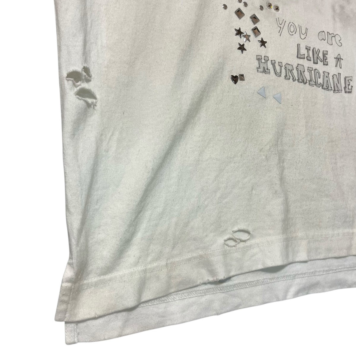 Maison MIHARA YASUHIRO 25AWEMBELLISHED DISTRESSED TEEスタッズダメージＴシャツJ15TS752 古着・中古-6枚目のアイテム画像