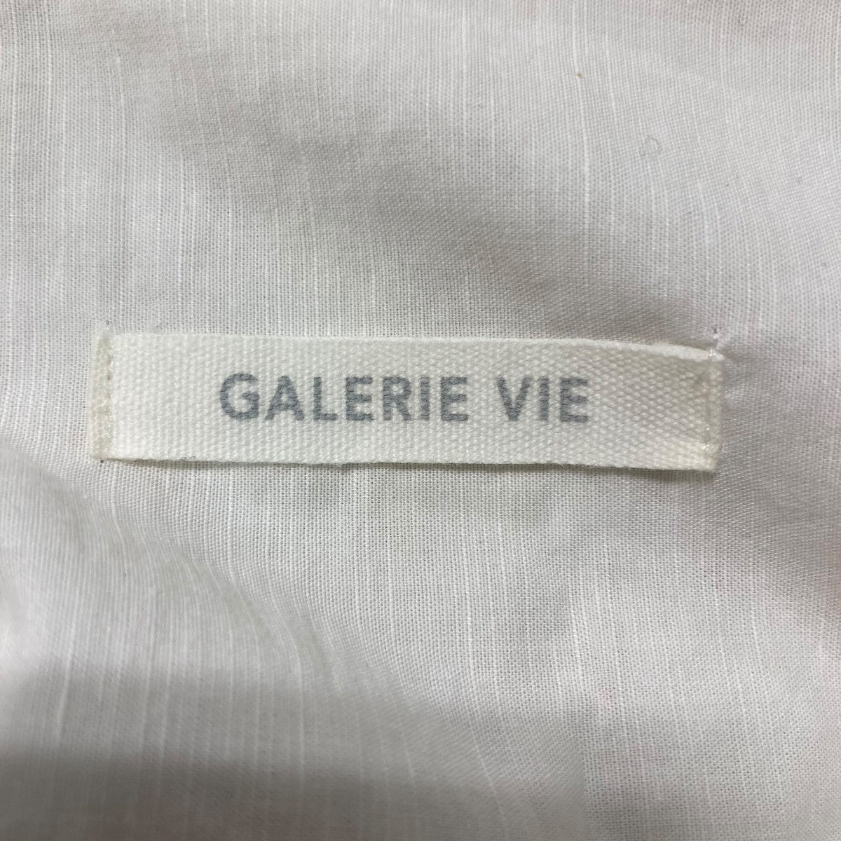 GALERIE VIE コットンリネンブロード ノーカラーチュニックシャツリネン混ノーカラーブラウス23-01-21-01102 古着・中古-8枚目のアイテム画像
