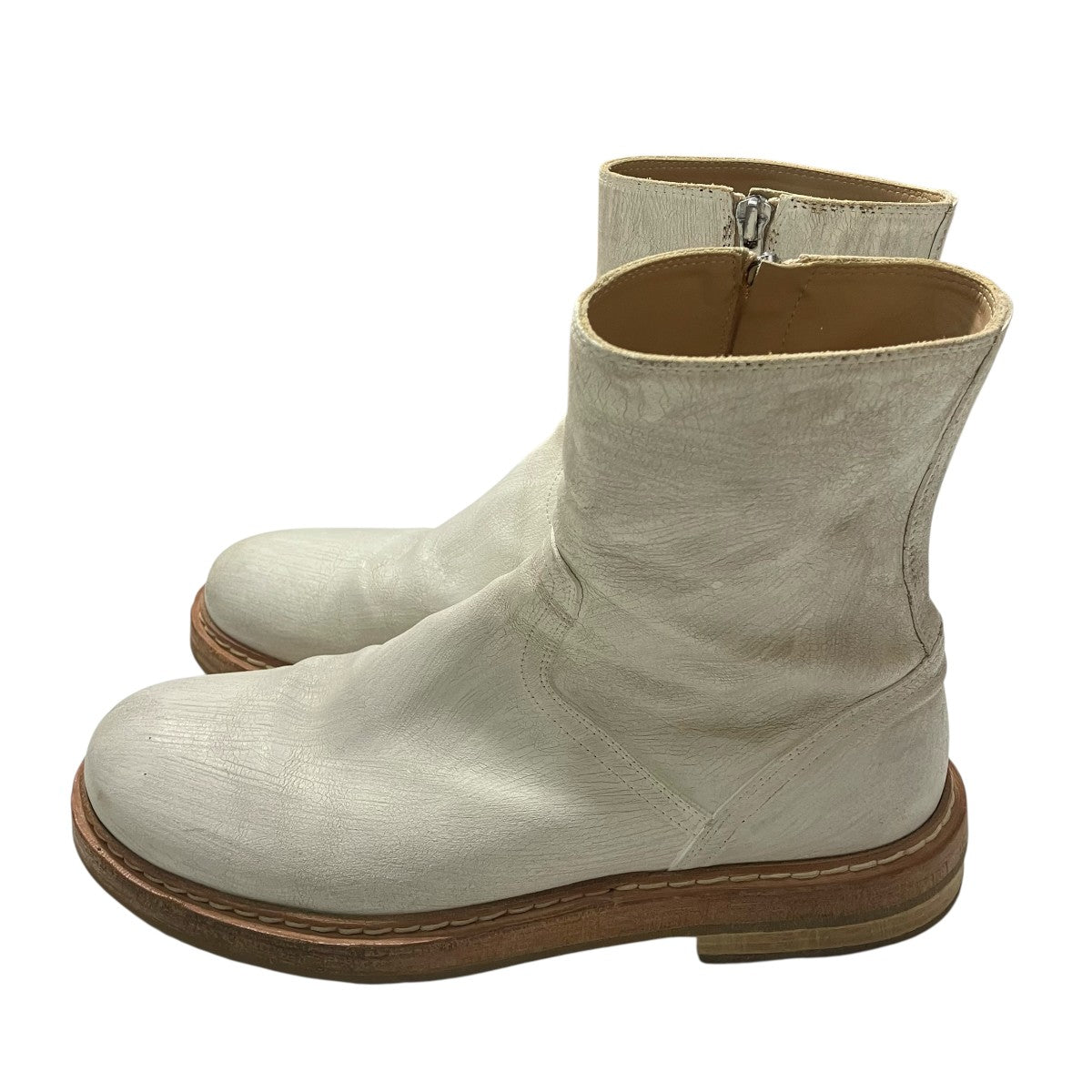 ANN DEMEULEMEESTER ペンキサイドジップブーツ 古着・中古-4枚目のアイテム画像