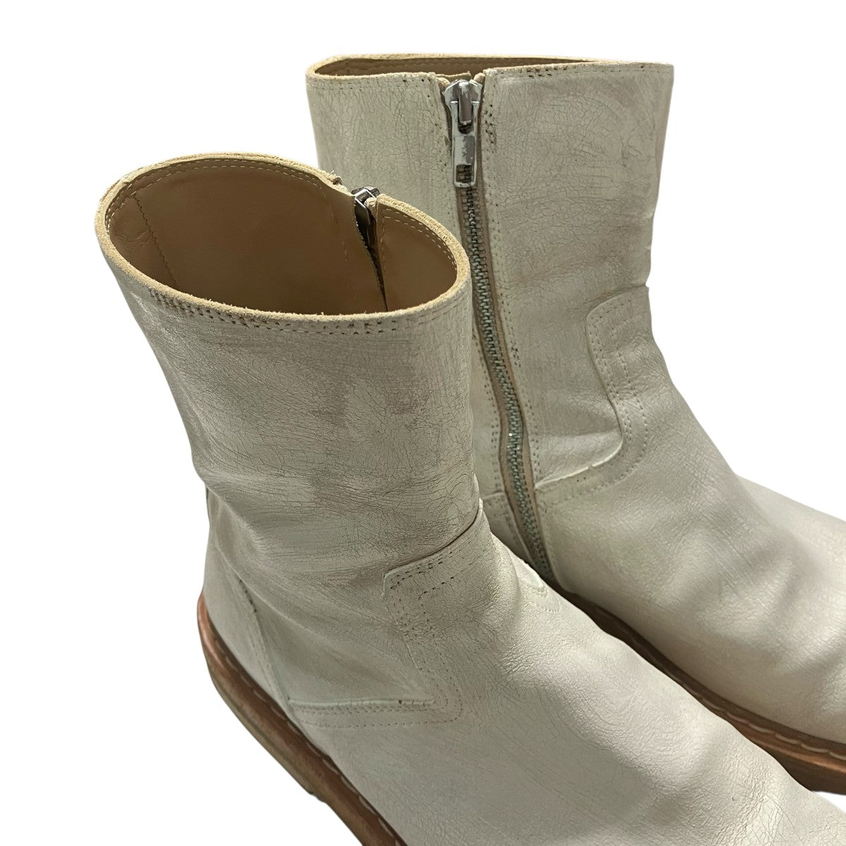 ANN DEMEULEMEESTER ペンキサイドジップブーツ 古着・中古-9枚目のアイテム画像