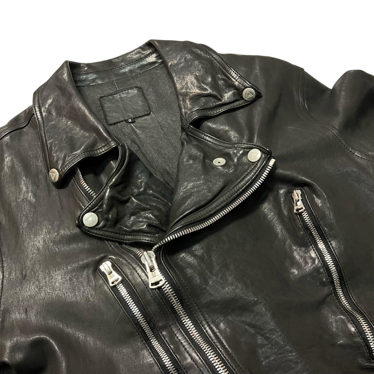 ISAMU KATAYAMA BACKLASH ジャパンホーズ 製品染めライダースジャケット1843 02 古着・中古-3枚目のアイテム画像