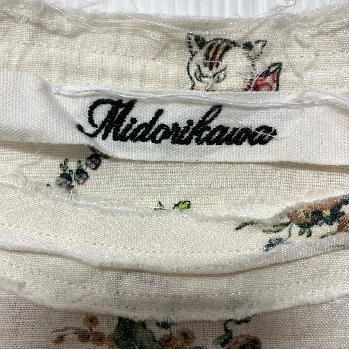 Midorikawa 25SSLINEN BIG PULLOVER LONG SHIRTサイドスリット総柄ロングカットソーMID25SS SH01B 古着・中古-6枚目のアイテム画像