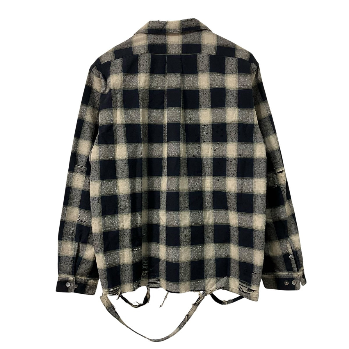 SUGARHILL OMBRE CRASHED SHIRT オンブレクラッシュシャツチェックダメージシャツ22AWSH13 古着・中古-2枚目のアイテム画像