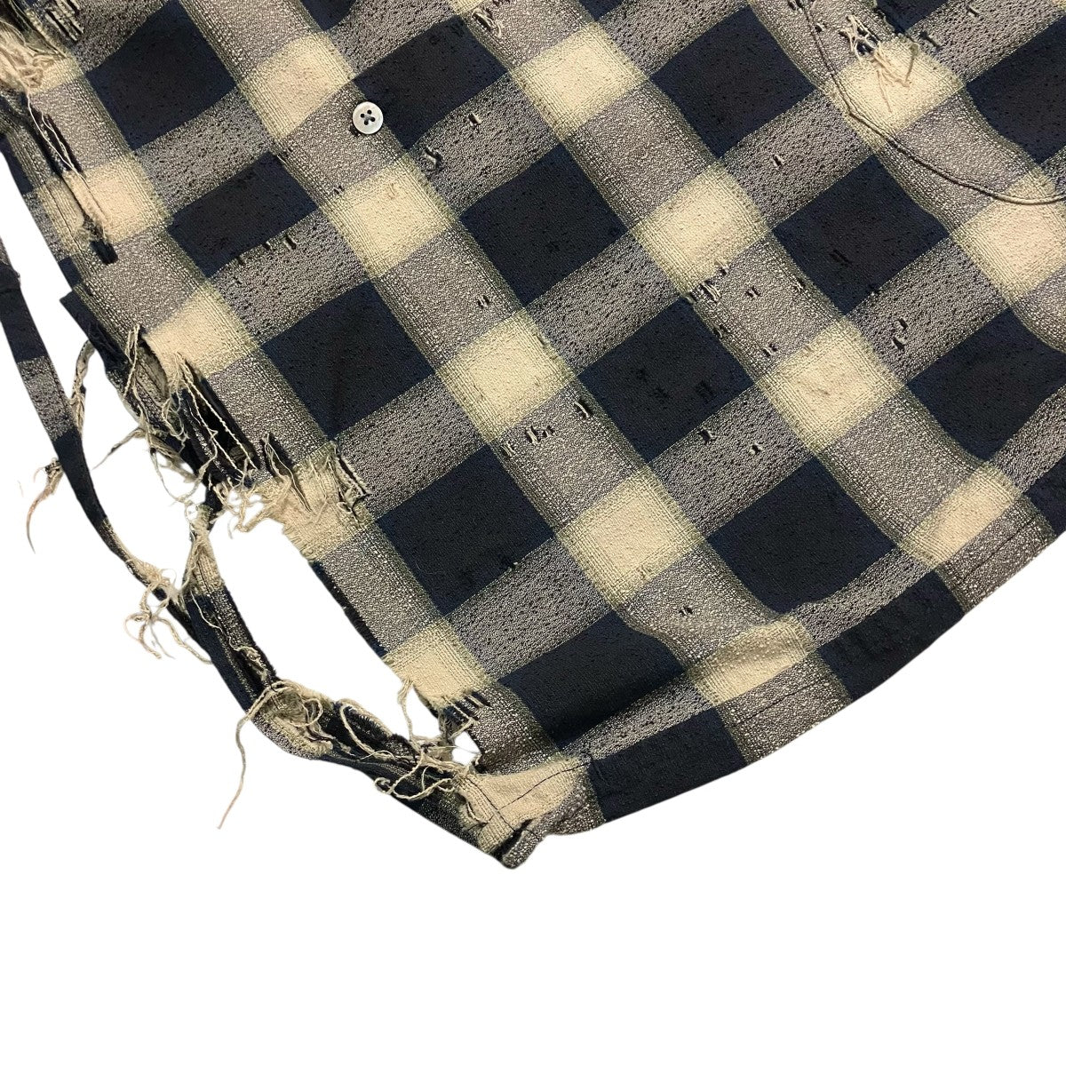 SUGARHILL OMBRE CRASHED SHIRT オンブレクラッシュシャツチェックダメージシャツ22AWSH13 古着・中古-5枚目のアイテム画像