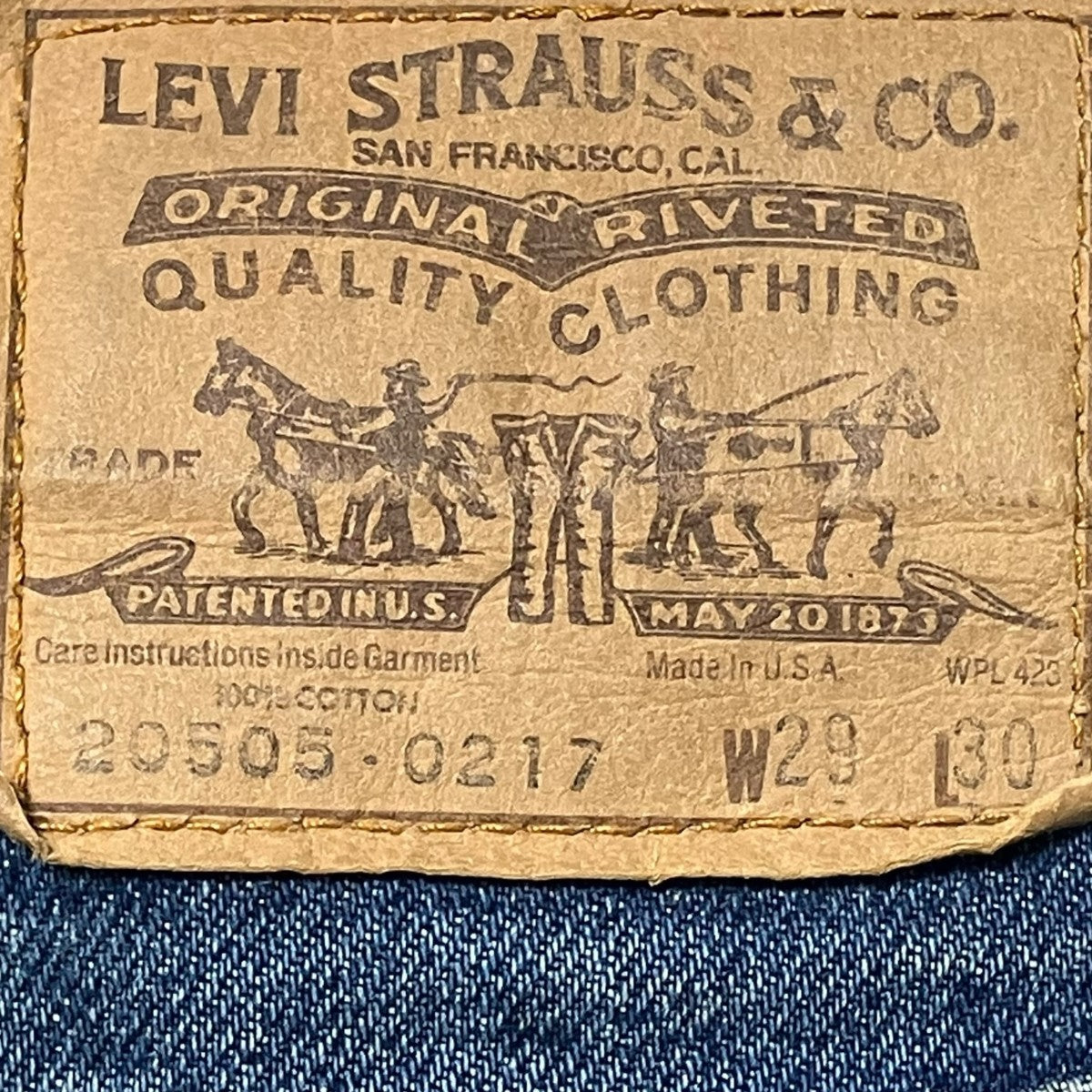 LEVI’S デニムパンツﾎﾞﾀﾝ裏刻印505 古着・中古-7枚目のアイテム画像