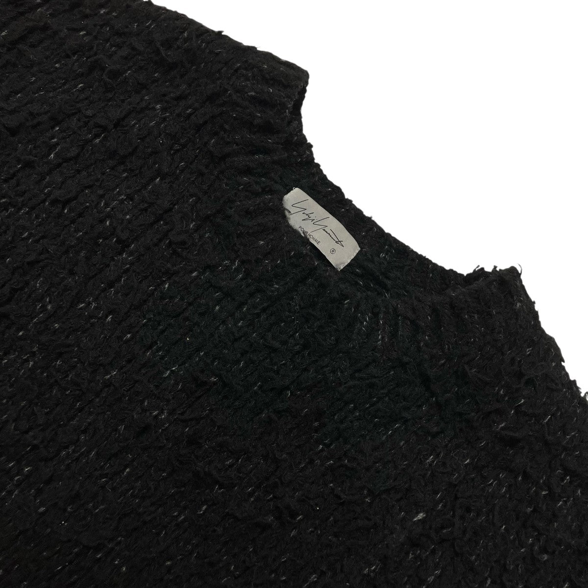 Yohji Yamamoto pour homme 25AW3G1P BRUSHED PLAIN STITCH ROUND NECK POクルーネックニットHL K09 187 古着・中古-3枚目のアイテム画像